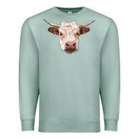 Seafoam hereford cow head Premium Sweatshirt - RanaPortraitStore
