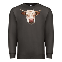 Smoke hereford cow head Premium Sweatshirt - RanaPortraitStore