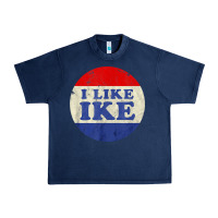 Navy i like ike political button vintage distressed Urban Heavy Tee - baoMotion