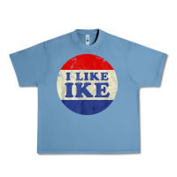 Pebble Blue i like ike political button vintage distressed Urban Heavy Tee - baoMotion
