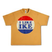 Peanut Butter i like ike political button vintage distressed Urban Heavy Tee - baoMotion