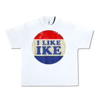 White i like ike political button vintage distressed Urban Heavy Tee - baoMotion