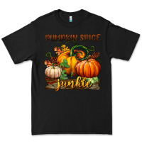 Black pumpkin spice junkie Premium Tee - BundleAndBundleShop