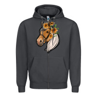 Smoke floral horse Zipper Hoodie - Jasminsmagicworld