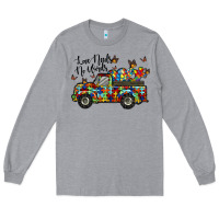 Heather Grey love needs no words Long Sleeve Tee - RacoonDesign