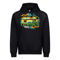 Black Kansas map sunflower catus serape Urban Hoodie - RanaPortraitStore
