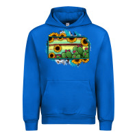 Cobalt Kansas map sunflower catus serape Urban Hoodie - RanaPortraitStore