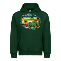 Forest Green Kansas map sunflower catus serape Urban Hoodie - RanaPortraitStore