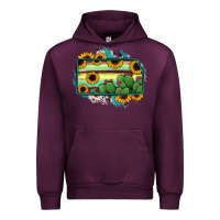 Mauve Wine Kansas map sunflower catus serape Urban Hoodie - RanaPortraitStore
