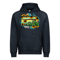 Navy Kansas map sunflower catus serape Urban Hoodie - RanaPortraitStore