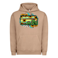 Pigment Burro Kansas map sunflower catus serape Urban Hoodie - RanaPortraitStore