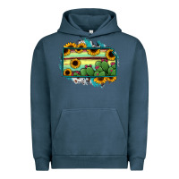 Pigment Midnight Navy Kansas map sunflower catus serape Urban Hoodie - RanaPortraitStore