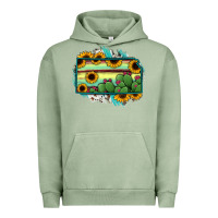 Pigment Oil Green Kansas map sunflower catus serape Urban Hoodie - RanaPortraitStore