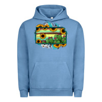 Kansas Map Sunflower Catus Serape Urban Hoodie | Teevron