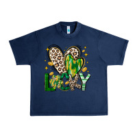 Navy Lucky Saint Patricks Day Urban Heavy Tee - CowhideDigitalArt