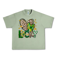 Oil Green Lucky Saint Patricks Day Urban Heavy Tee - CowhideDigitalArt