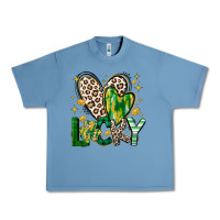 Pebble Blue Lucky Saint Patricks Day Urban Heavy Tee - CowhideDigitalArt