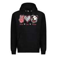 Black Peace Love Pitties Premium Hoodie - Jasminsmagicworld