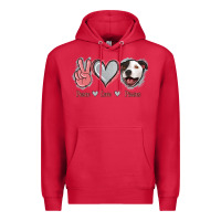 Cardinal Peace Love Pitties Premium Hoodie - Jasminsmagicworld