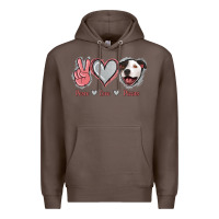 Coffee Peace Love Pitties Premium Hoodie - Jasminsmagicworld