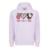Lilac Peace Love Pitties Premium Hoodie - Jasminsmagicworld