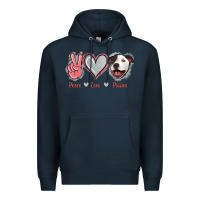 Navy Peace Love Pitties Premium Hoodie - Jasminsmagicworld