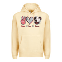 Pina Colada Peace Love Pitties Premium Hoodie - Jasminsmagicworld