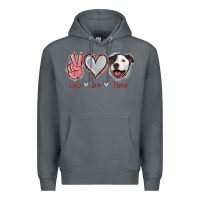 Rock Peace Love Pitties Premium Hoodie - Jasminsmagicworld