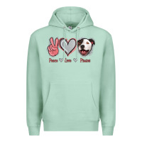 Seafoam Peace Love Pitties Premium Hoodie - Jasminsmagicworld