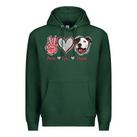Sports Green Peace Love Pitties Premium Hoodie - Jasminsmagicworld