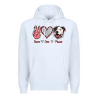 White Peace Love Pitties Premium Hoodie - Jasminsmagicworld