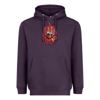 Plum watercolor pumpkin leopard Heavyweight Hoodie - RanaPortraitStore