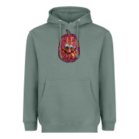 Sage watercolor pumpkin leopard Heavyweight Hoodie - RanaPortraitStore