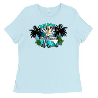 Baby Blue beach please Ladies Tee - CowhideDigitalArt