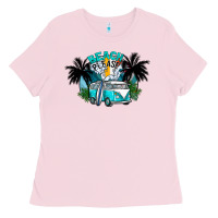 Bubblegum Pink beach please Ladies Tee - CowhideDigitalArt