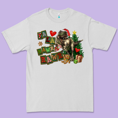 Fa La La Trex Christmas Premium Tee Designed By Fadigitalartstudio