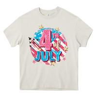 Cream 4th of July Heavy Core Tee - FaDigitalArtStudio
