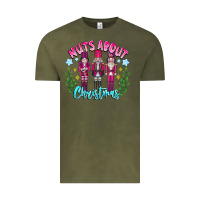 Vintage Olive Nuts About Christmas Vintage Tee - CowhideDigitalArt