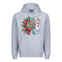 Heather Grey western  pacu nurse medical instruments Premium Hoodie - BarkalooDesign