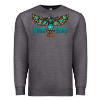 Charcoal Heather turquoise freebird Premium Sweatshirt - RanaPortraitStore