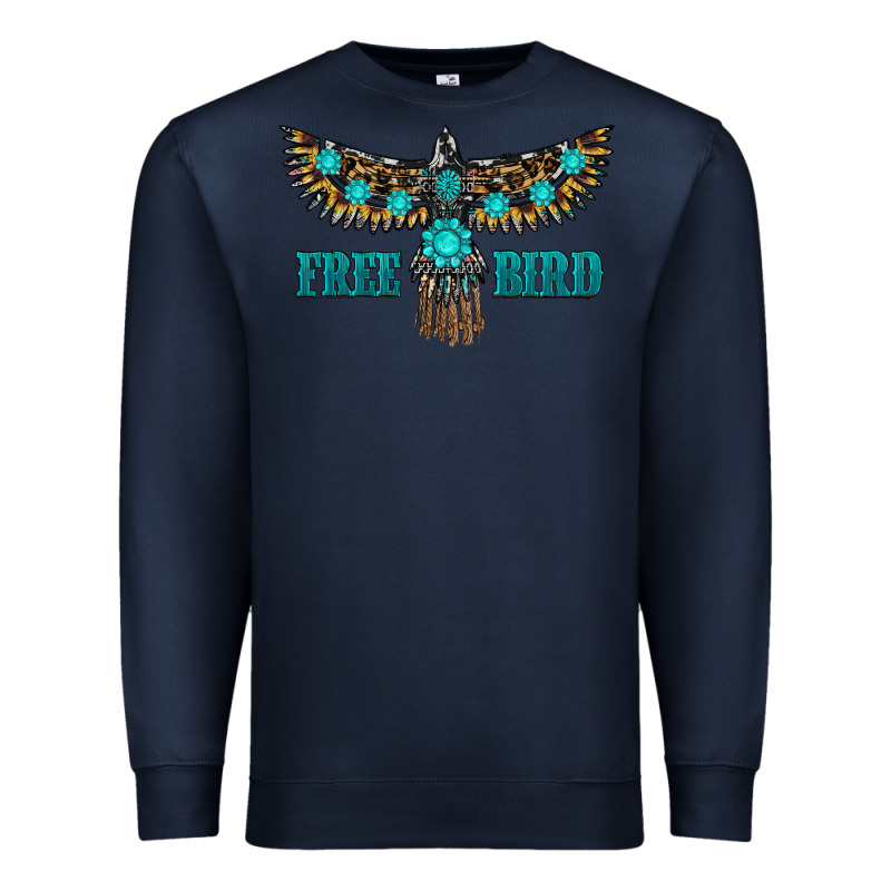 Turquoise Freebird Premium Sweatshirt by RanaPortraitStore | Teevron