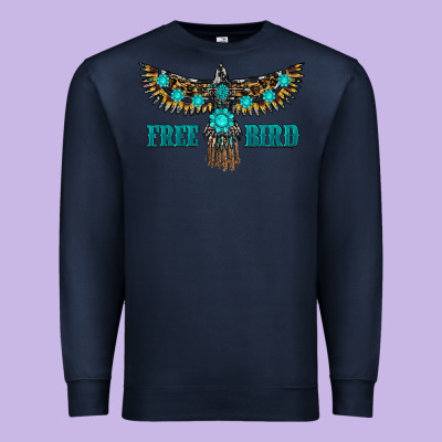 Turquoise Freebird Premium Sweatshirt Designed By Ranaportraitstore