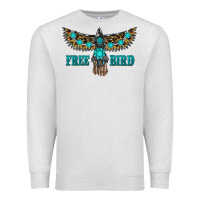 Oatmeal Heather turquoise freebird Premium Sweatshirt - RanaPortraitStore