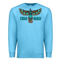 Ocean Blue turquoise freebird Premium Sweatshirt - RanaPortraitStore