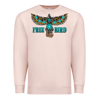 Pale Pink turquoise freebird Premium Sweatshirt - RanaPortraitStore