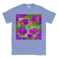 Colony Blue Mardi Gras leopard Seamless Pattern Classic Tee - FaDigitalArtStudio
