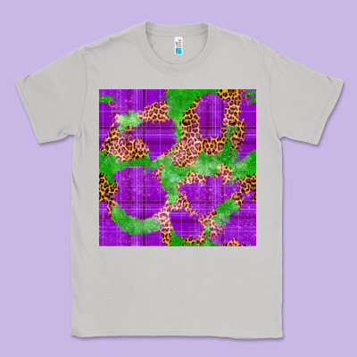 Mardi Gras Leopard Seamless Pattern Classic Tee Designed By Fadigitalartstudio