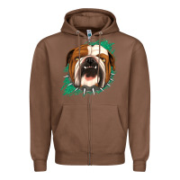 Chestnut Bulldog Green glitter Zipper Hoodie - Jasminsmagicworld