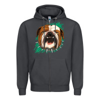 Smoke Bulldog Green glitter Zipper Hoodie - Jasminsmagicworld