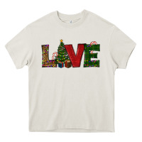 Cream christmas tree love Heavy Core Tee - RanaPortraitStore